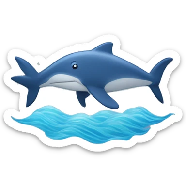 Un dauphin dans la mer avec des étoiles  sticker