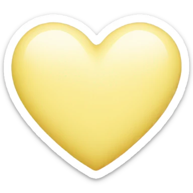 Pastel yellow heart  sticker