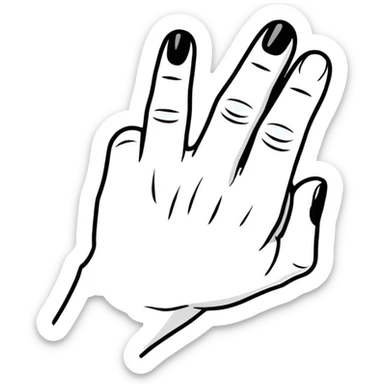 little finger sticker