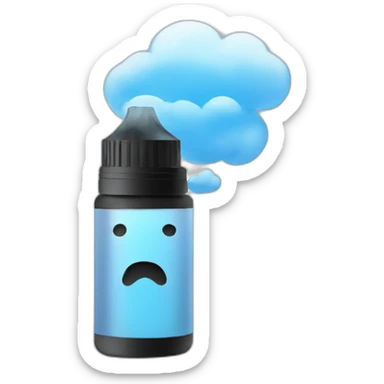 Vape with cloud sticker