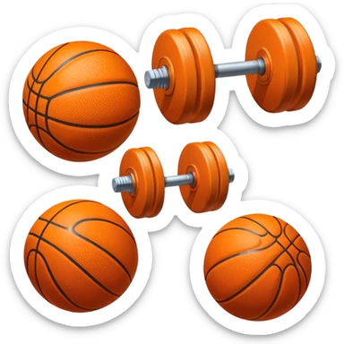 Dumbbell and ball sticker