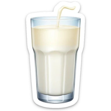 glass of glowing pure milk with divine light, spiritual nourishment sticker