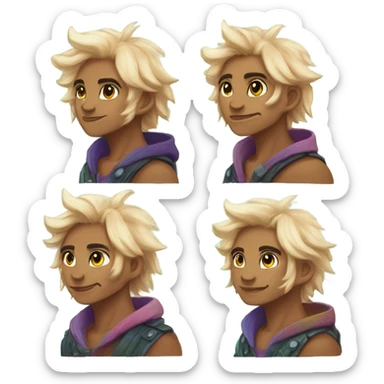 Colorful Fionbri by Falvie-Griffsnuff-Kamirah-LiLaiRa sticker