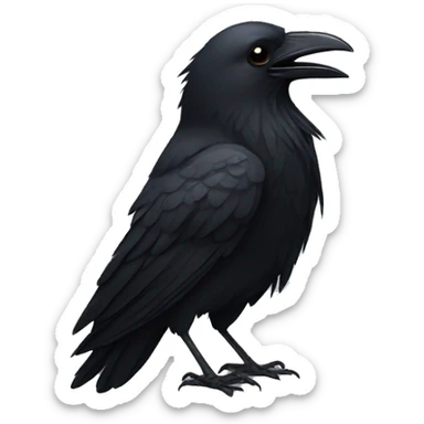 a crying crow  sticker