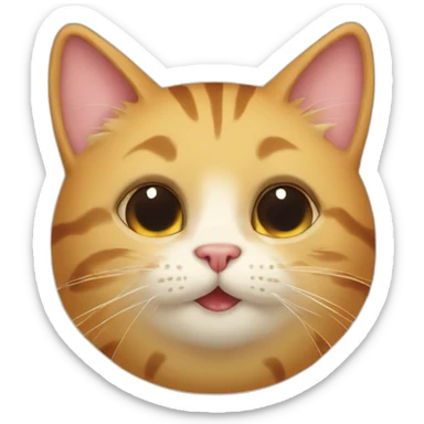 Cat is saying good morning honey sticker