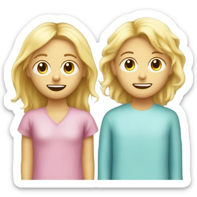 Two blonde children, sick, each in their own bed, wearing covid masks, one Boy, one girl,, at home, get well soon sign with yellow heart sticker