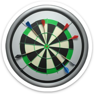 Metal dart bord
 sticker