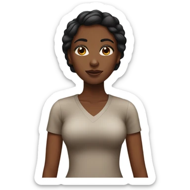 Brown skin black women with a black frontal sticker