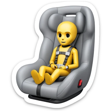 crash test dummy in the seat  sticker