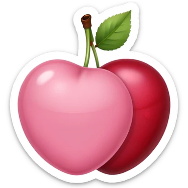 Baby Pink colored cherries sticker