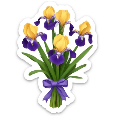 iris bouquet  sticker