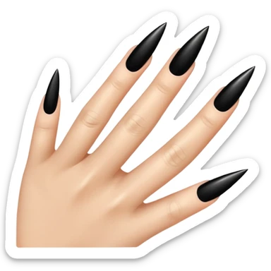 Gothic black nails  sticker