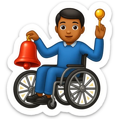 Make the bell yellow, keep the rest unchanged, preserve transparency. sticker