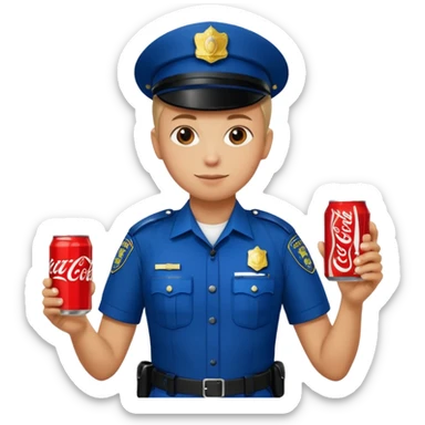 Coca cola police sticker