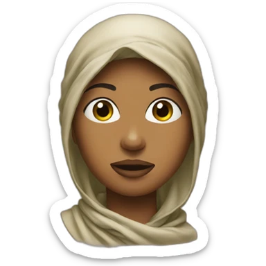 Woman with bandana wrapped on her mouth sticker