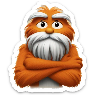 lorax with crossed arms sticker