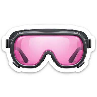 protective welding glasses with pink lenses and side shields, safety eyewear sticker