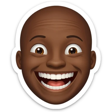 A black man laughing sticker