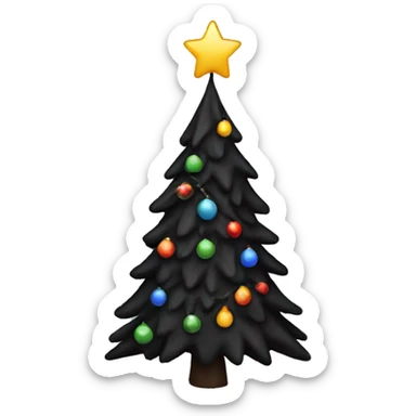 Black Xmas tree  sticker
