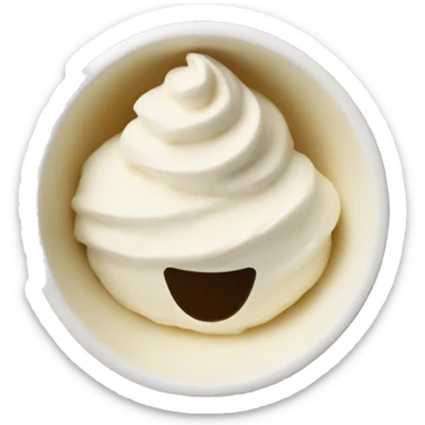 Buttercream icing in a bowl sticker