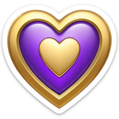 The golden Letter “t” inside a Purple Heart sticker