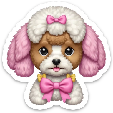 A coquette toy poodle sticker