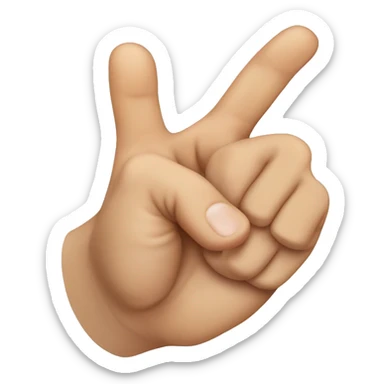 A fist is made of the hand, but the thumb is between the index finger and the ring finger  sticker