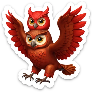 red devil ride  the brown owl sticker