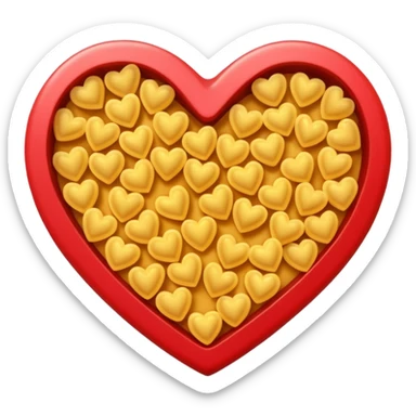 macaroni heart shape sticker