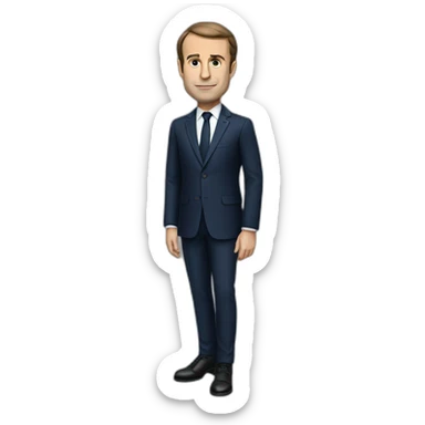 macron french president full body sticker