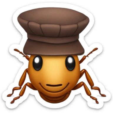 cockroach in a beret sticker