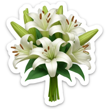 bouquet of lillie flowers sticker