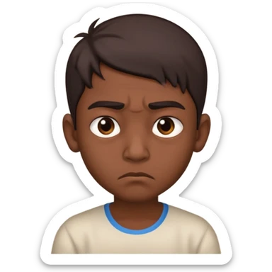 an ugly Indian boy sticker