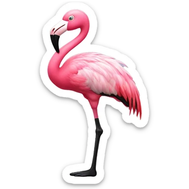 Flamingo wearing tap shoes  sticker