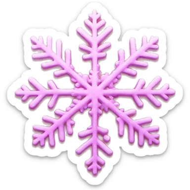 Pink snowflake sticker