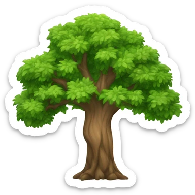 arbol en  un planeta sticker