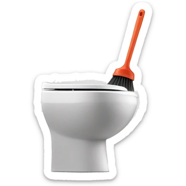 toilet bowl brush sticker