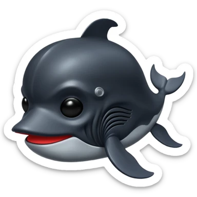 Une baleine avec le masque de dark vador sticker