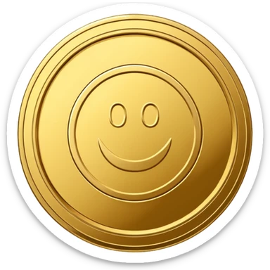 golden coin dollar sticker