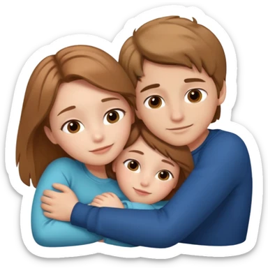 Boy and girl together close relationship cute Laying down hugging sticker