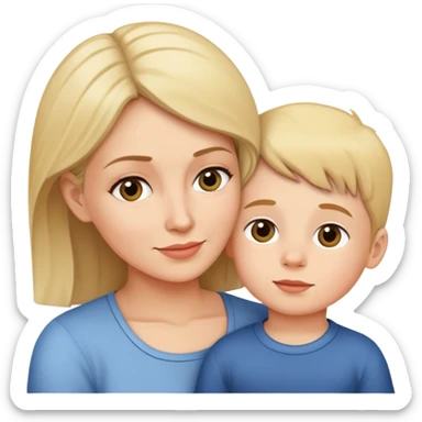 Un mamá con su hijo de 3 años sticker