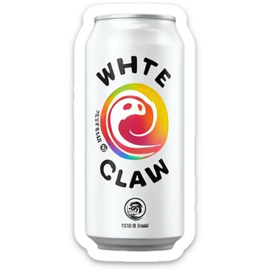 White claw seltzer can sticker
