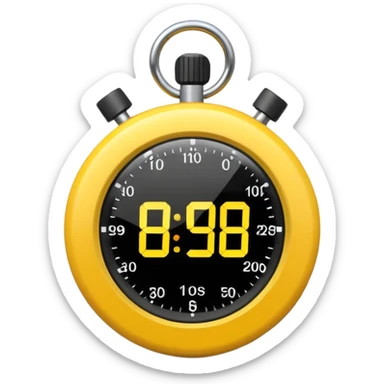 yellow stopwatch  sticker