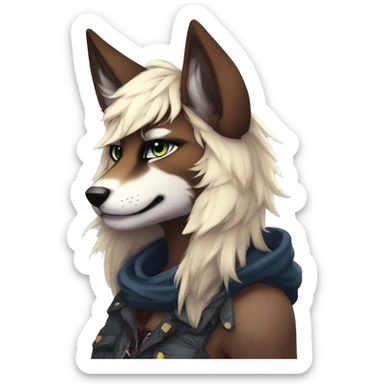 Edgy anthro furry by Falvie, LiLaiRa, AngieWolf sticker