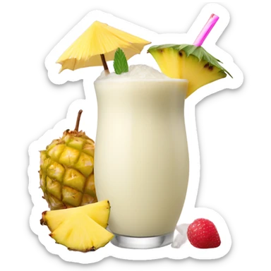 Chic pina colada smoothie sticker