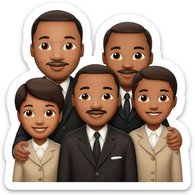Martin Luther King JR. Siblings sticker