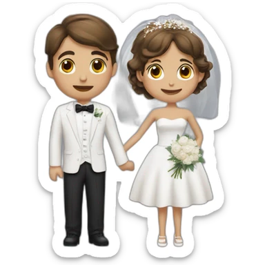 Un garcon qui demande en mariage sticker