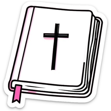 A pink bible sticker