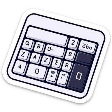 Number 0 keycap, keyboard button with the digit zero sticker