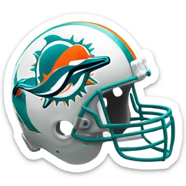 Miami dolphins helmet  sticker